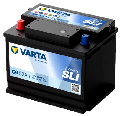 Аккумулятор Varta SLI C6 L1 52L прям. пол. 520A 207x175x175 низкий