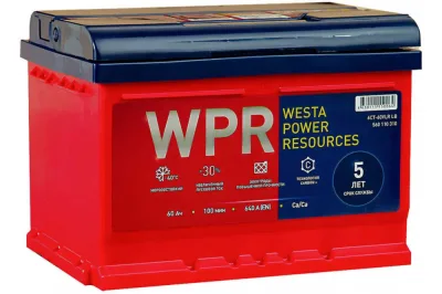 Аккумулятор WPR 6СТ 60 Ач обр. пол. 640A 242X175X175 низкий
