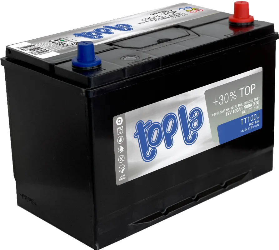 Аккумулятор Topla Top Asia 100 Ач обр. пол. 900A 306x175x220