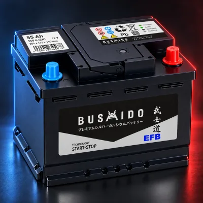 Аккумулятор BUSHIDO EFB L1 55 Ач обр. пол. 550А 205x175x190