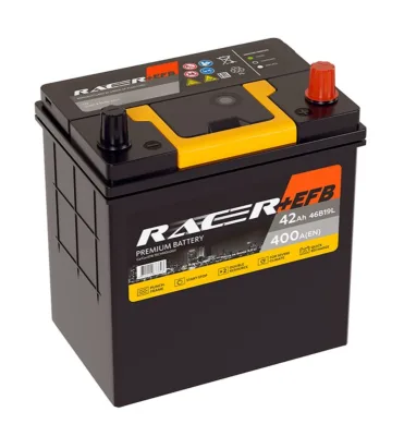 Аккумулятор RACER EFB (Kainar) 46B19L 42 Ач обр. пол. 400A 187x129x220