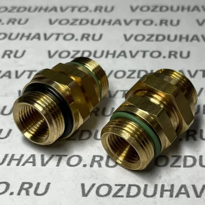 Переходник М22 - М22 ТИСКОН (РОССИЯ) аналог Camozzi D2502 L=39 (Вн М16)