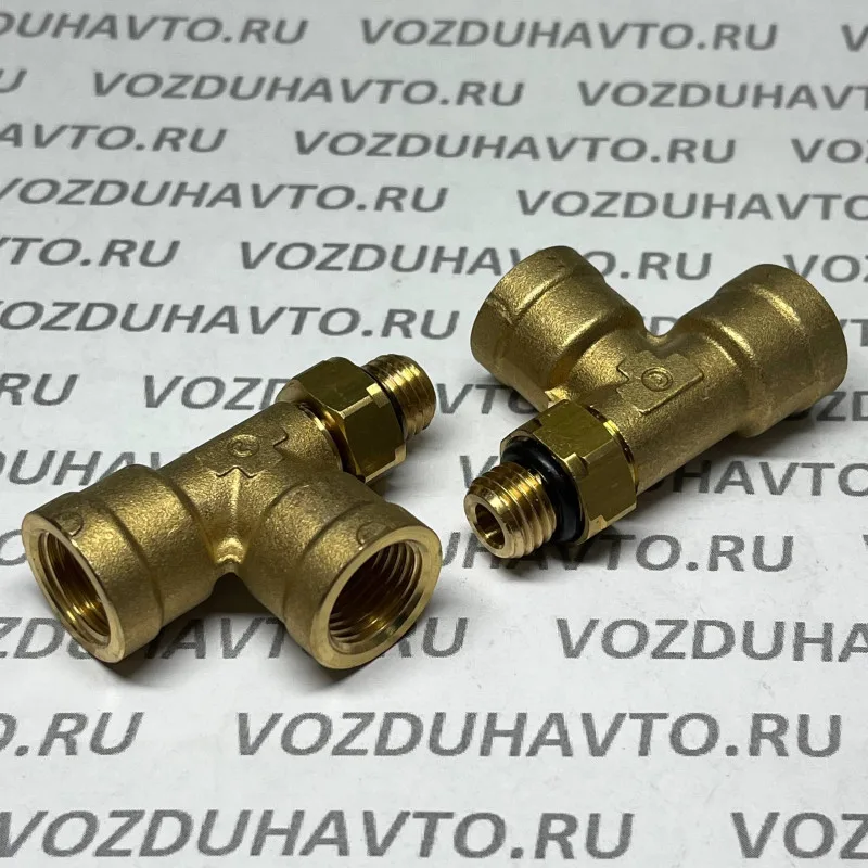 Тройник М12 - М16вн - М16вн Camozzi D2072 вертикальный
