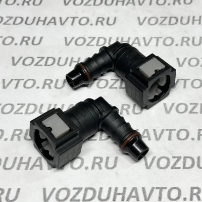 Штуцер топливный D7.89 под трубку 10мм угловой