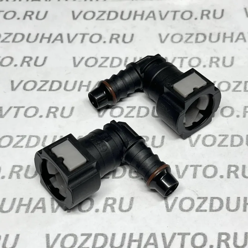 Штуцер топливный D9.49 под трубку 10мм угловой