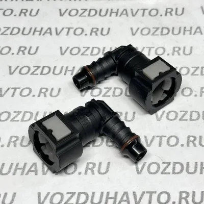 Штуцер топливный D9.49 под трубку 10мм угловой