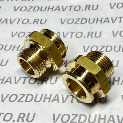 Штуцер соединительный М22х1,5х22 под конектор (Латунь) (5846024800) (657-М2216-000)