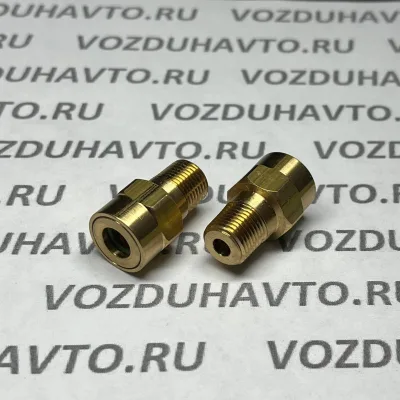 Фитинг прямой 06-1/8 (конус) ТИСКОН (РОССИЯ) (аналог Camozzi 9510 6-02)