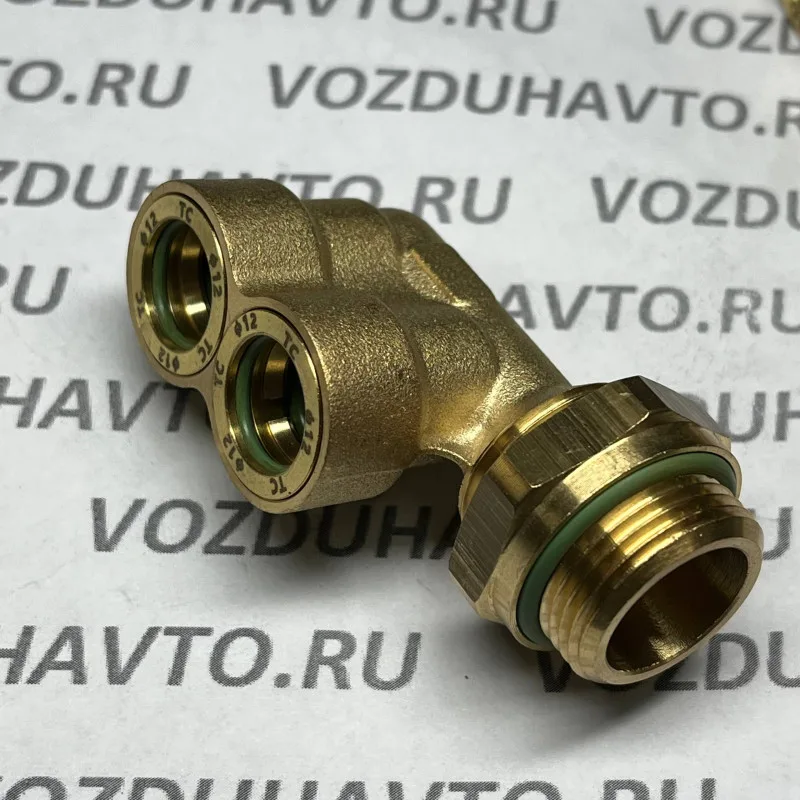 Фитинг тройник F-обр. 12-12-М22 ТИСКОН (РОССИЯ) (аналог Camozzi 9402)