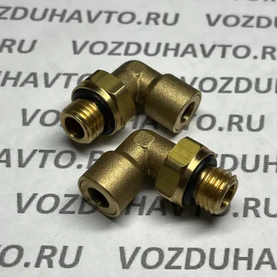 Фитинг угловой 06-М12 ТИСКОН (РОССИЯ) термостойкие уплотнения (аналог Camozzi 9502 FVMQ)