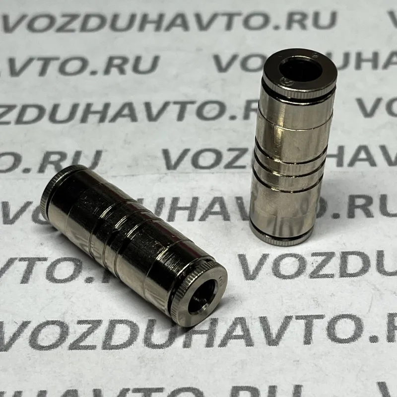 Фитинг прямой 06-06 (соеденитель) Camozzi 6580 6 никель