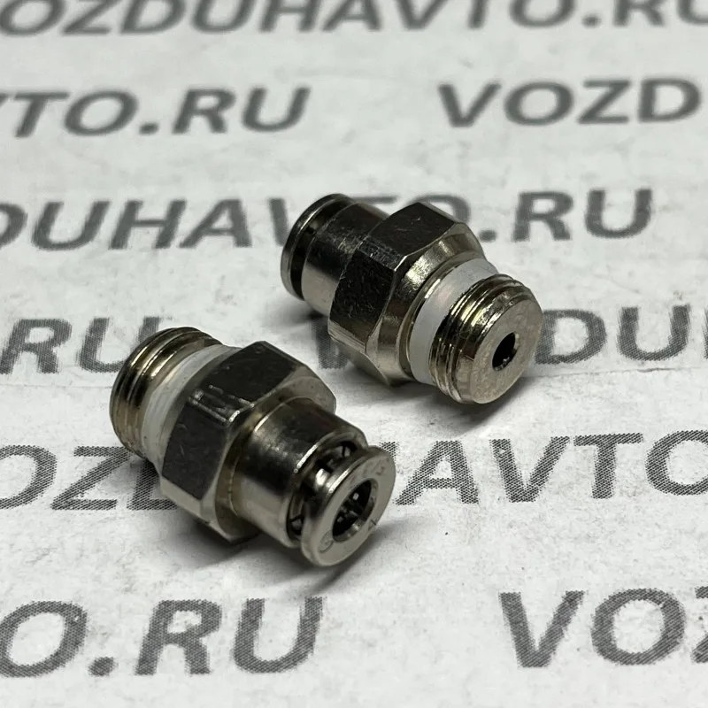 Фитинг прямой 04-1/8 Camozzi S6510 (цанга никель)