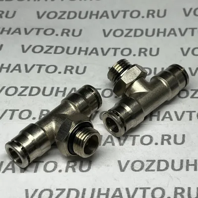 Фитинг тройник 08-1/4-08 Camozzi R6432 цанговый поворотный