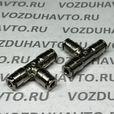Фитинг тройник 04-04-04 Camozzi 6540 4 Никель