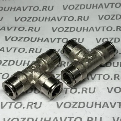 Фитинг тройник 10-10-10 Camozzi 6540 10 (никель)