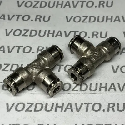Фитинг тройник 06-06-06 Camozzi 6540 6 Никель