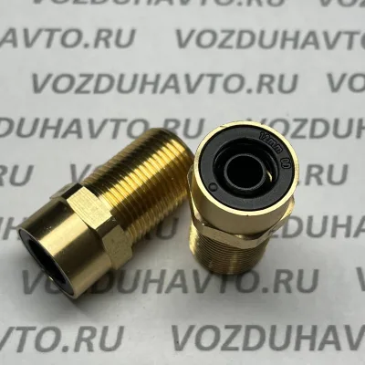 Фитинг прямой 12-М20 (длинная резьба) Camozzi С9590 (НОВАЯ СЕРИЯ)