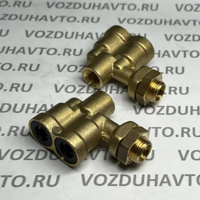 Фитинг четверник 8-8-М12Ø6-М10вн Camozzi 9604 (F-обр.)