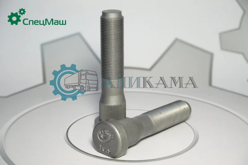 Болт ступицы 6520 (Еврошпилька М22х1,5 L-105 мм, С НАСЕЧКОЙ) задняя, ТЕФЛОН (упак.10 шт)
