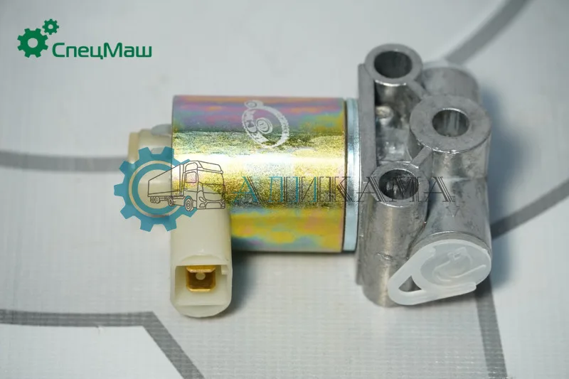 Клапан электромагнитный (24 В, 4 выхода, под фишку, круглый) резьба М10 мм
