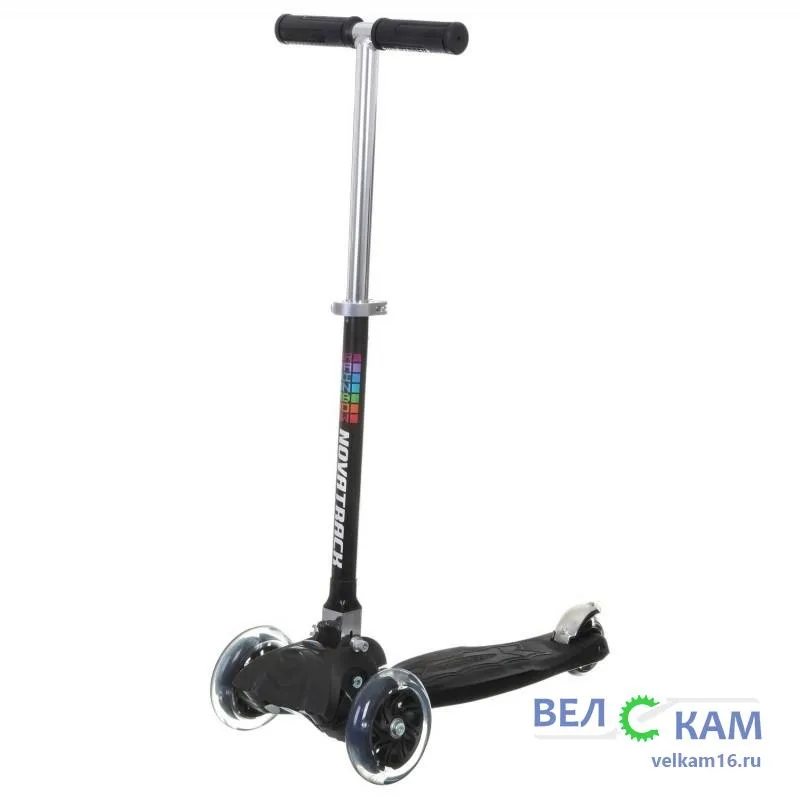 Самокат-кикборд Nov RainBow мкол подростк,60кг,чер 120RAINBOW.BK6