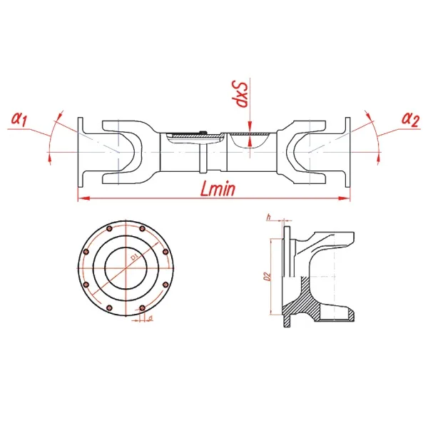 Вал карданный (800 мм) CMДЗ-122А.109.02.000